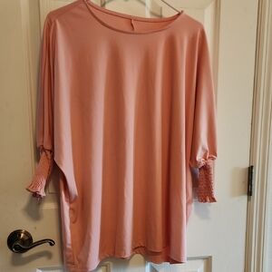 SHEIN Pink Boxy Blouse Relaxed Fit